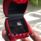 Square Diamond Cut Engagement Ring